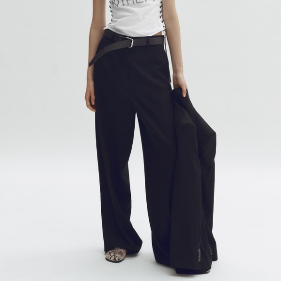 Stella McCartney Pants - Stella McCartney x H&M High-Waisted Black Wool Suit Pants | US 8